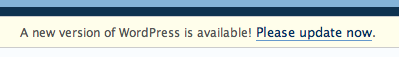 WordPress Upgrade Notification
