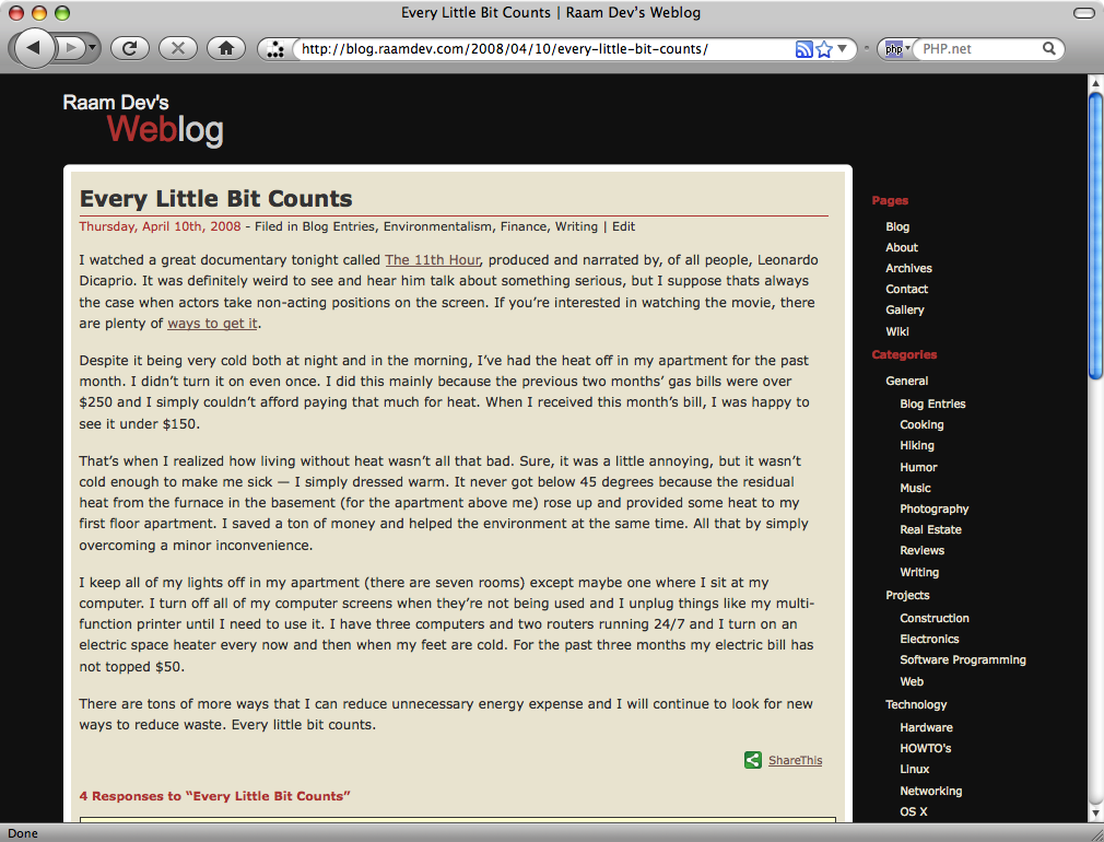 Raam's Weblog After