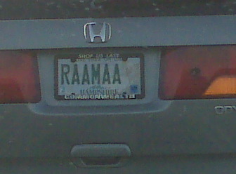 Raamaa License Plate