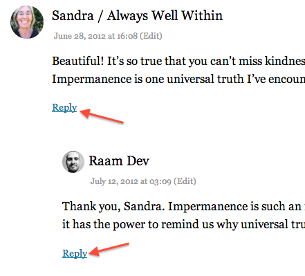 Comment Reply Link without Comment Author Name