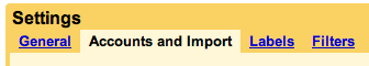 GMail Settings - Accounts and Import