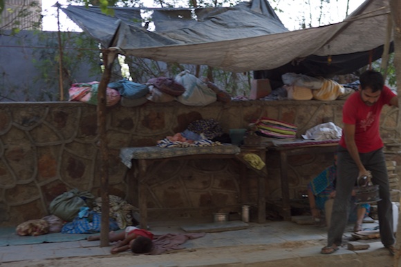 Family of Four at Home in New Delhi