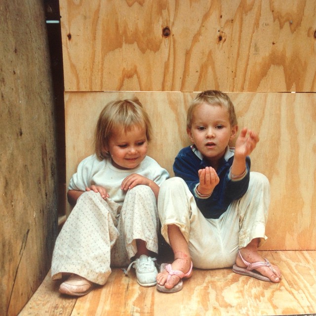 With my sister (circa 1987)