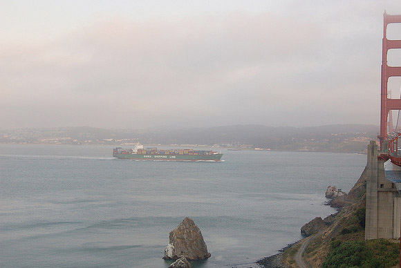 Cargo Boat in San Francisco, CA